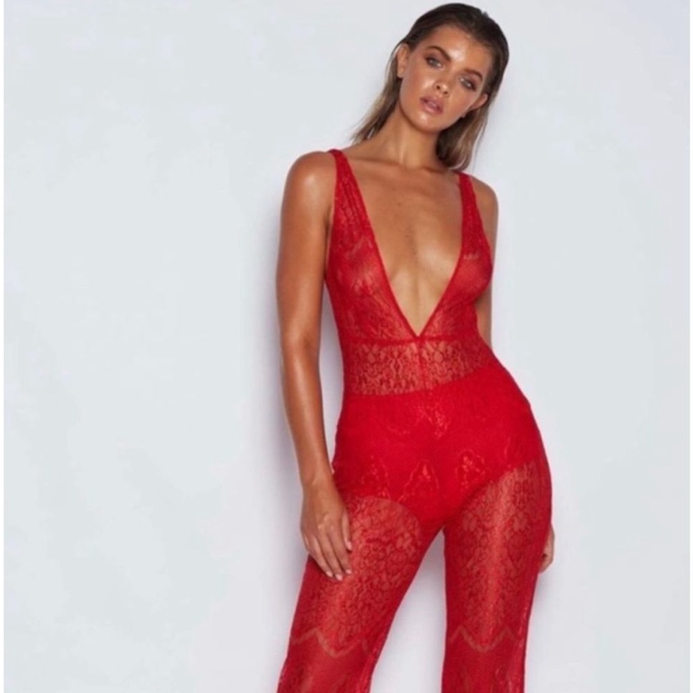 Meshki red lace coverup!